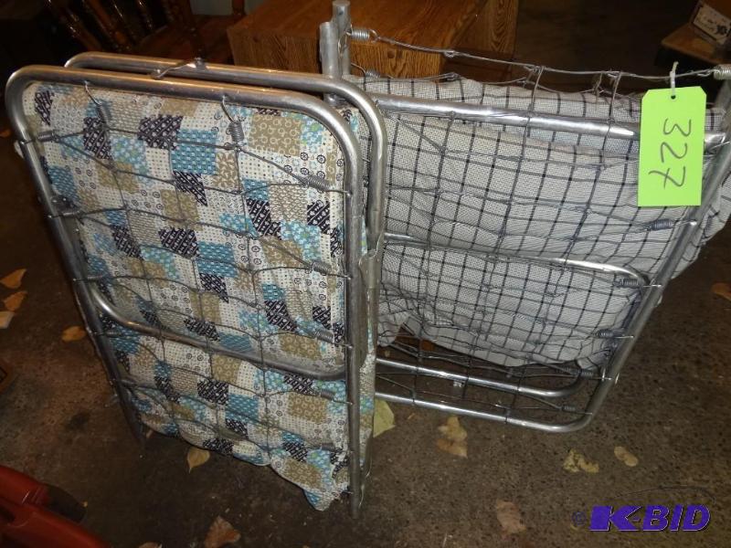 lot 327 image: Pair of Metal Cots, very clean...