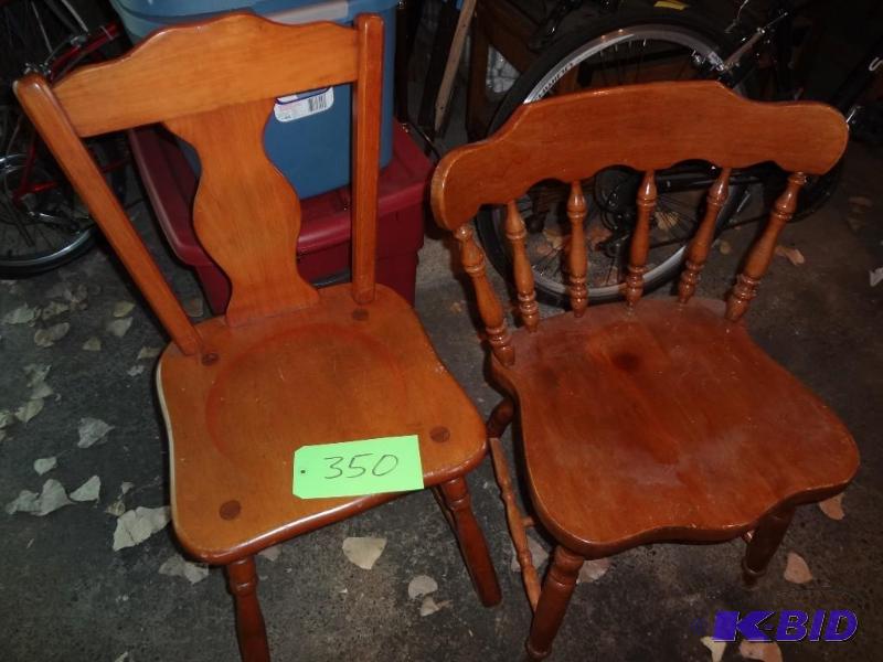 lot 350 image: Two Wooden Chairs...