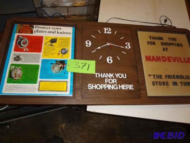 lot 371 image: ClockMessage Board...