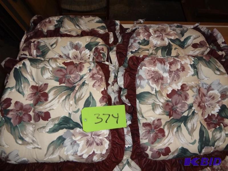lot 374 image: Almost new chair pads...