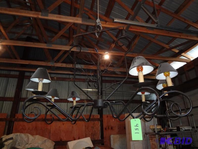lot 451 image: Beautiful Metal Light Fixture, large, ornate...