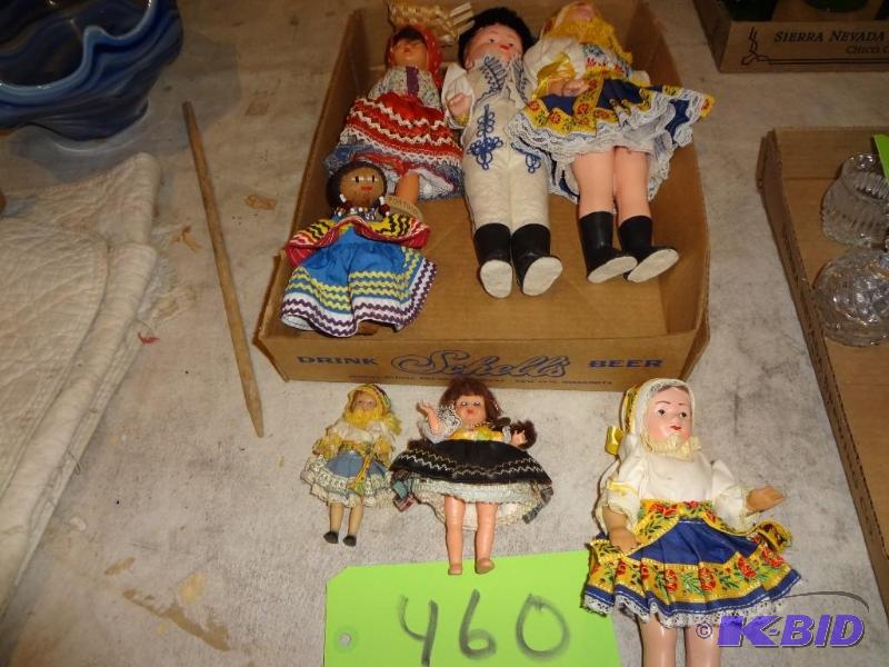 lot 460 image: Lot of Old Ethnic Dolls...