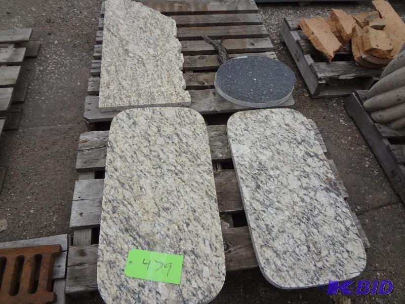 lot 479 image: Yard Art Granite Pieces...
