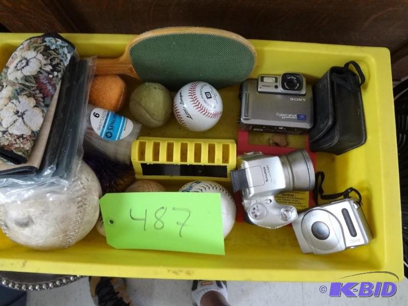 lot 487 image: Group of Cameras and balls...