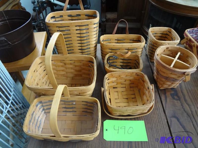 lot 490 image: Baskets, Longaberger...