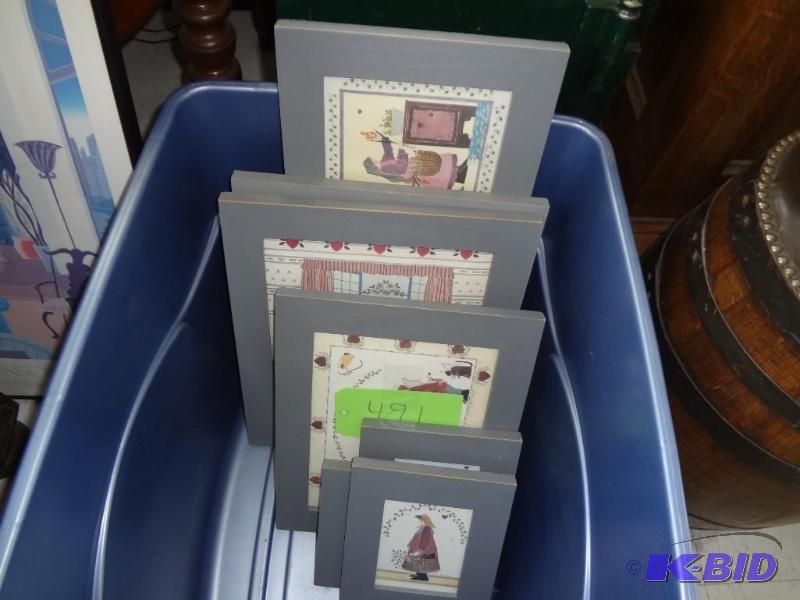lot 491 image: Art, 10 pieces, by Barbara Bourgeau-Richards,...