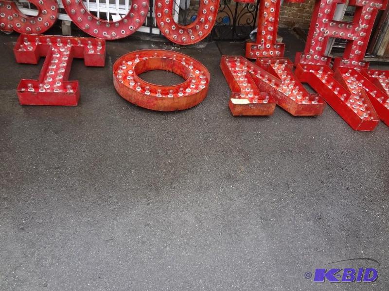 lot 497 image: TOWN, large lighted metal letters...