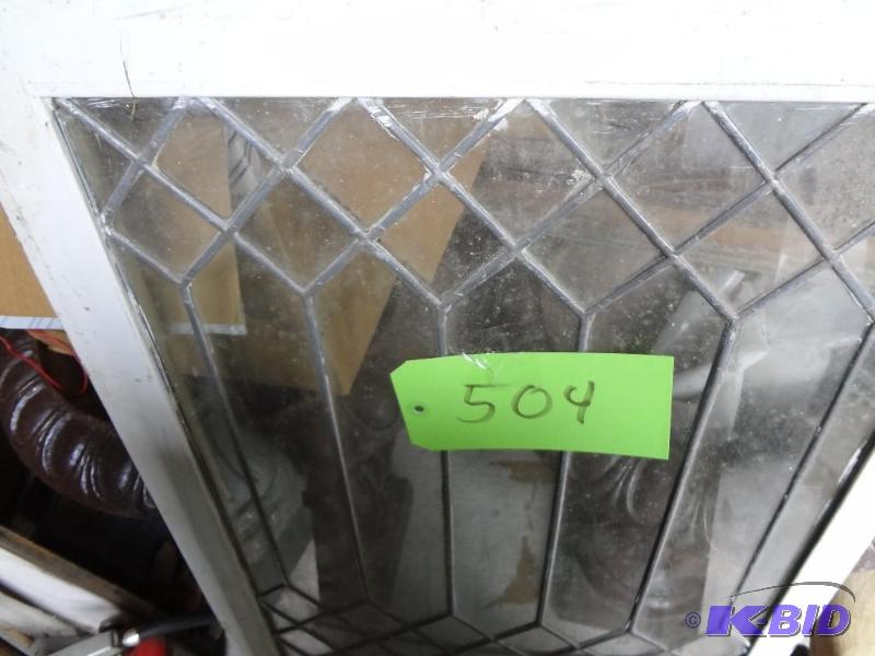lot 504 image: Leaded Glass Window, Curved, look close, has ...