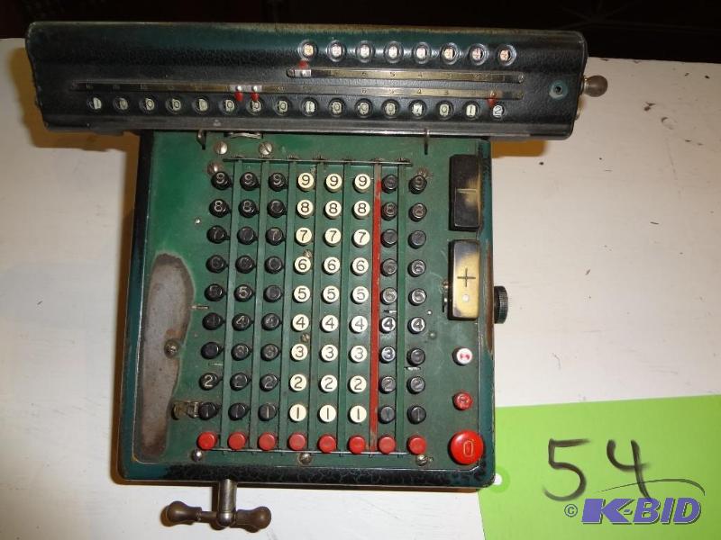 lot 54 image: Neat Old Adding Machine...