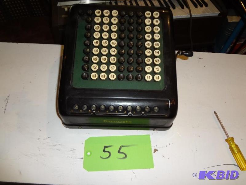 lot 55 image: Old, Old Burroughs Adding Machine...