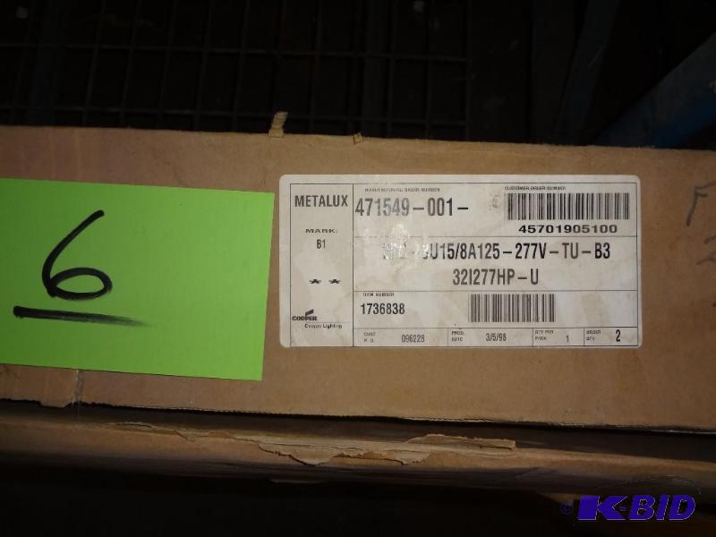 lot 6 image: 2 X 2 Metal Flanged Ceiling Fixture...