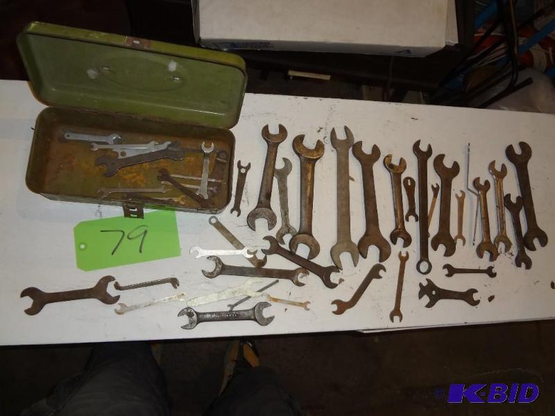lot 79 image: Box of Old Wrenches...