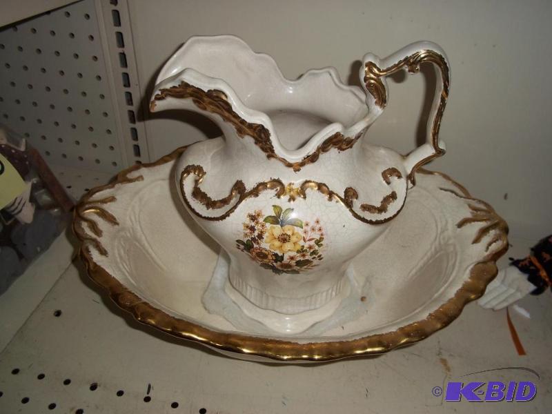 lot 121 image: Water Pitcher and Bowl...