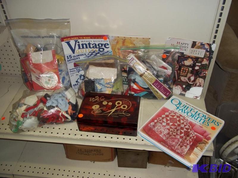 lot 208 image: Assortment of Quilting books and supplies...