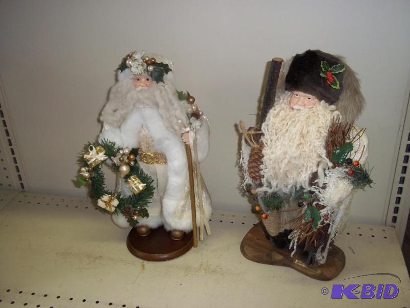 lot 231 image: Christmas Figurines     2 old men ...