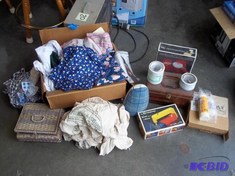 lot 240 image: Material and sewing supplies...