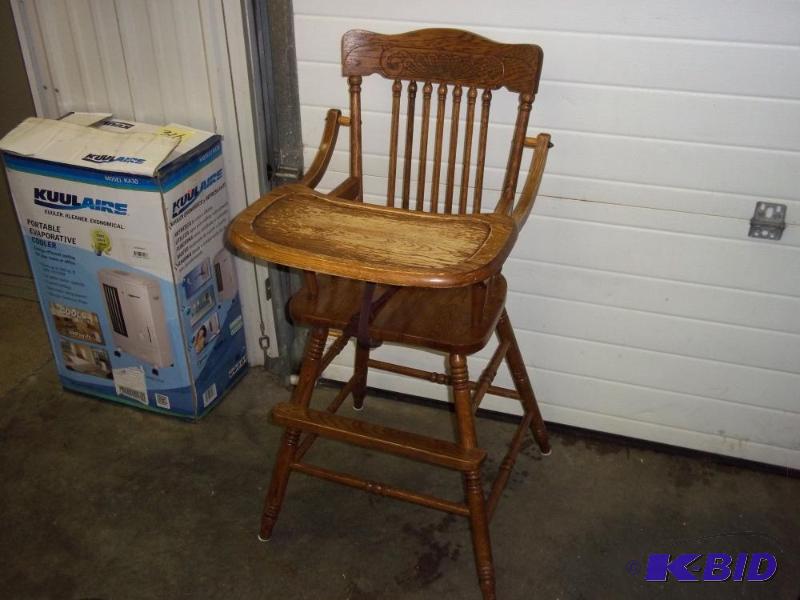 lot 317 image: Wood High Chair...