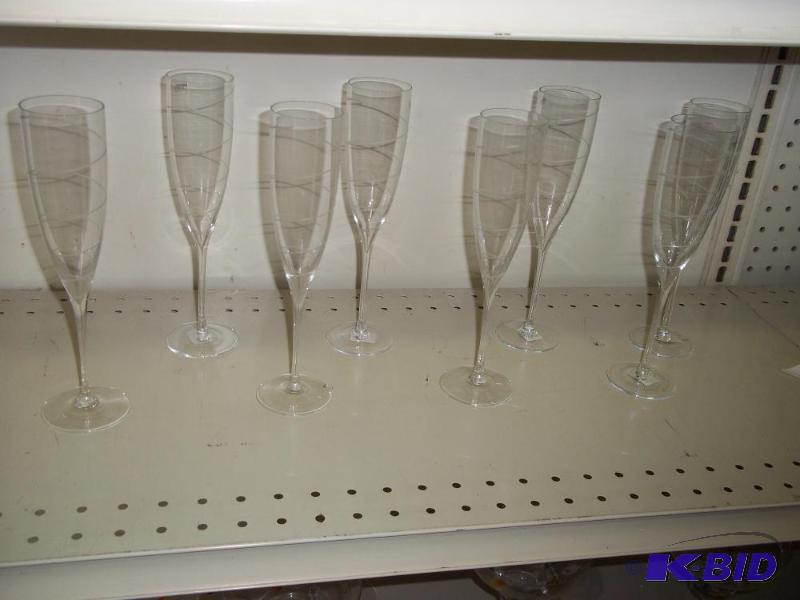 lot 36 image: Crystal  Set of 8 Wine Glasses...