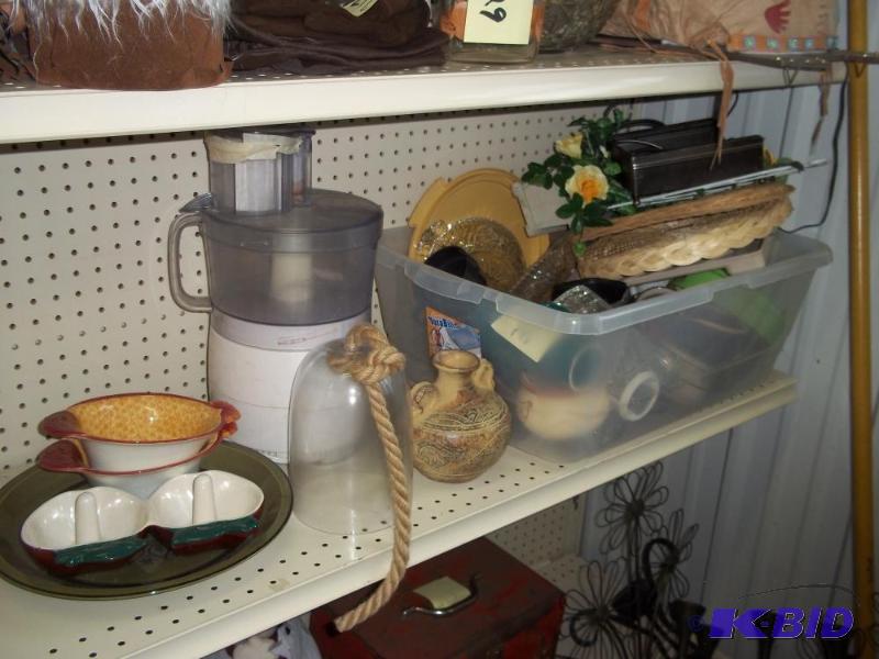 lot 376 image: Food processor with misc serving dishes...