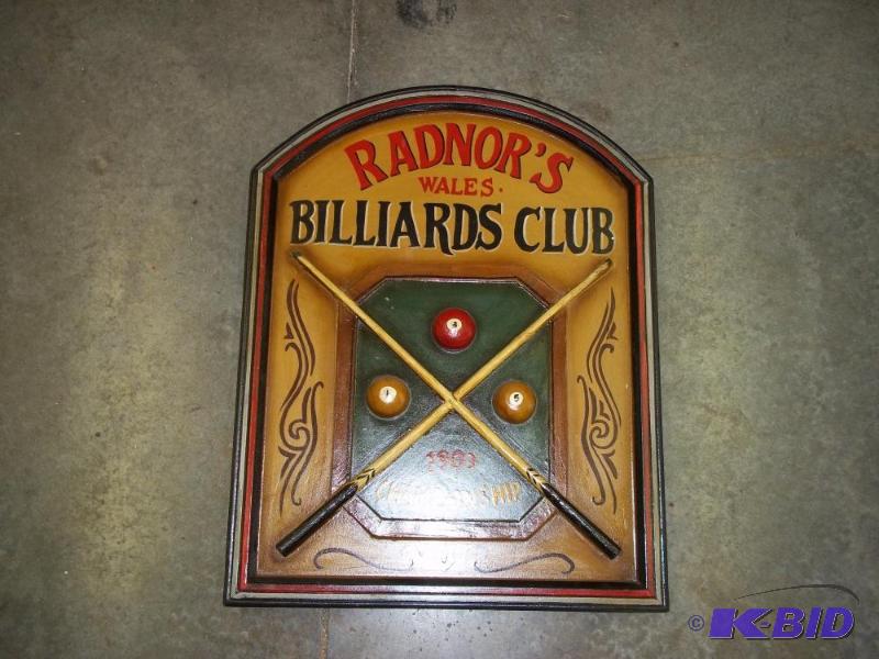 lot 71 image: Billiards Club Wall Hanging...