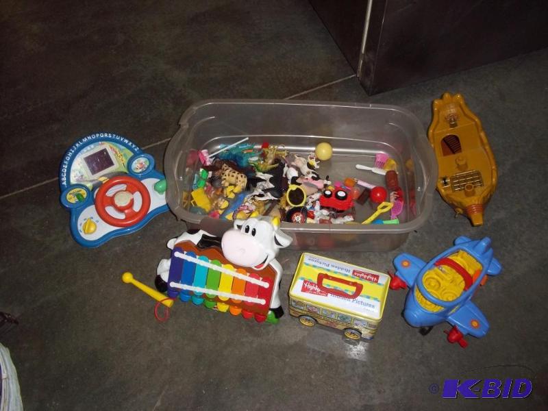 lot 97 image: Tote of Misc Toys...