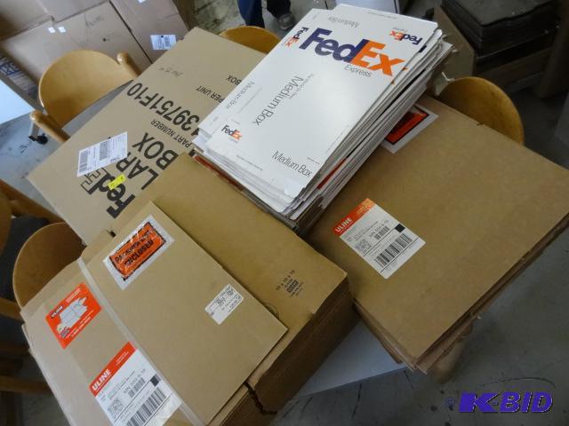 lot 122 image: 10 x 10 x 10 Uline boxes. 16 x 10 x 8 uline b...