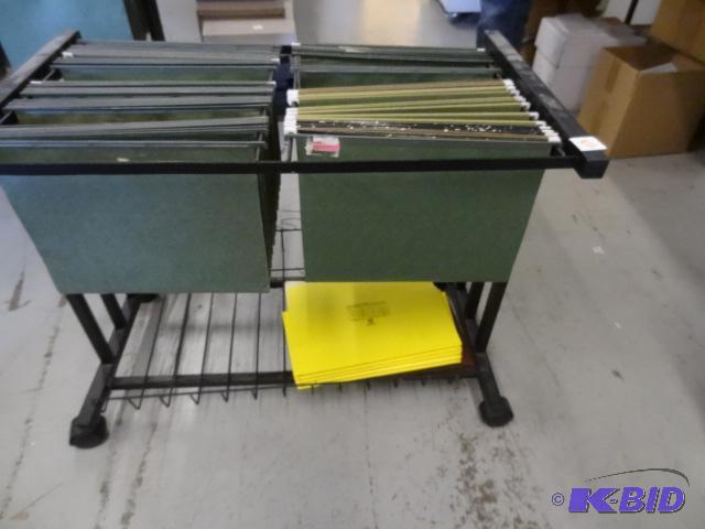 lot 128 image: Hanging file holder cart...