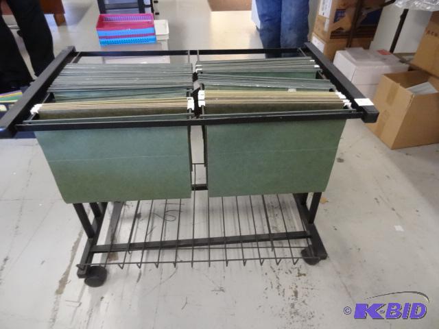 lot 129 image: Hanging file holder cart...