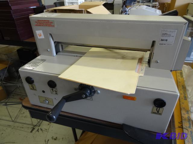 lot 161 image: Triumph precision paper cutter. Comes with ke...