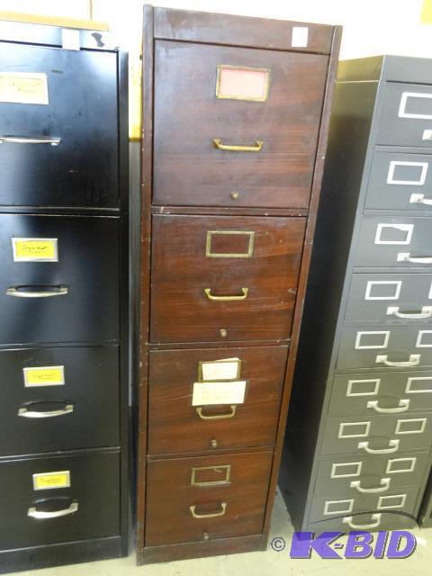 lot 173 image: 15" metal 4 drawer file cabinet....