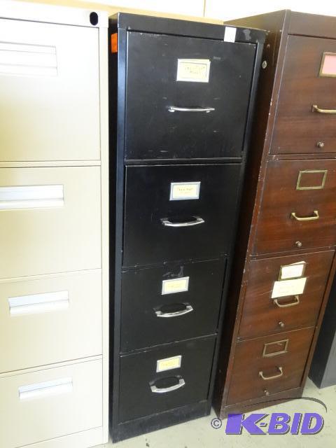 lot 174 image: 15" metal 4 drawer file cabinet....