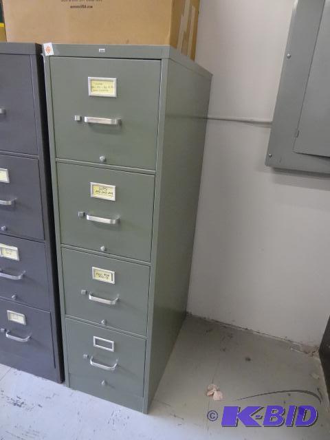 lot 180 image: 15" metal 4 drawer file cabinet....
