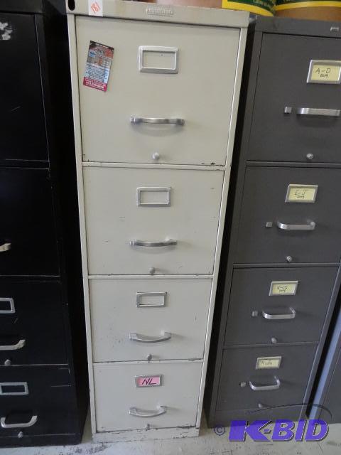lot 181 image: 15" metal 4 drawer file cabinet....