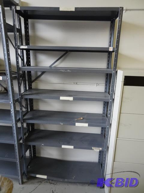 lot 187 image: Metal shelf unit. 36 x 12 x 72...