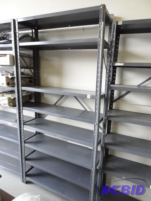 lot 188 image: Metal shelf unit. 36 x 12 x 76...