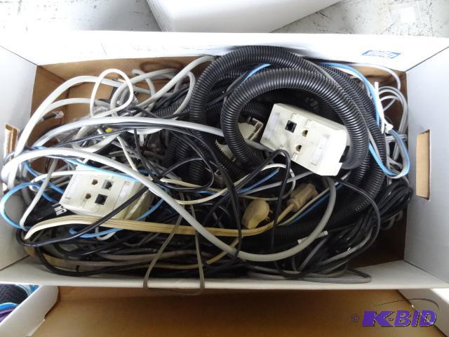 lot 199 image: Box of Misc. Computer Network Cords...