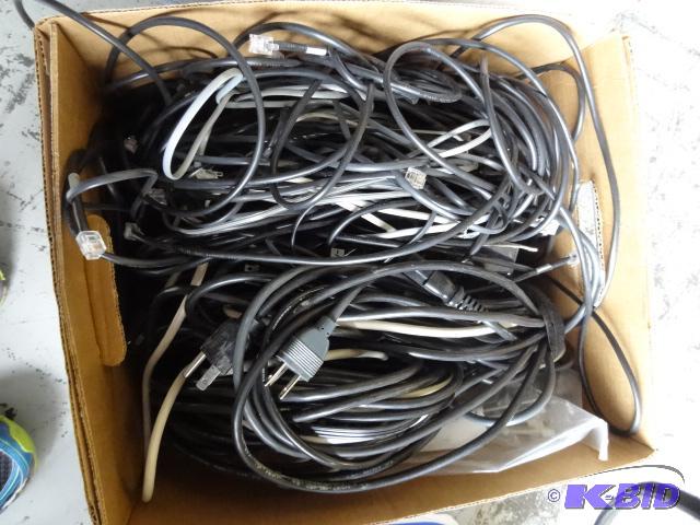lot 200 image: Box of Misc. Computer Network Cords...
