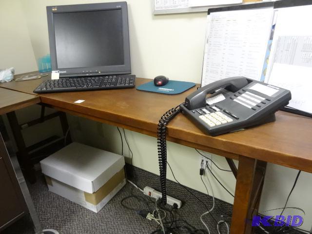 lot 235 image: Wood table. 66 x 18 x 29. Bring help...