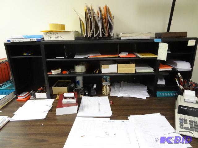 lot 236 image: Top of desk organizer cubby. 57 x 12 x 19. No...