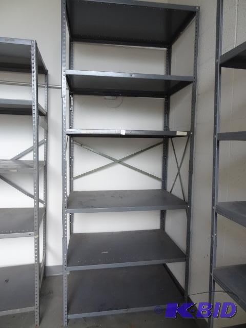 lot 5 image: 36 x 24 x 87 metal shelving unit...
