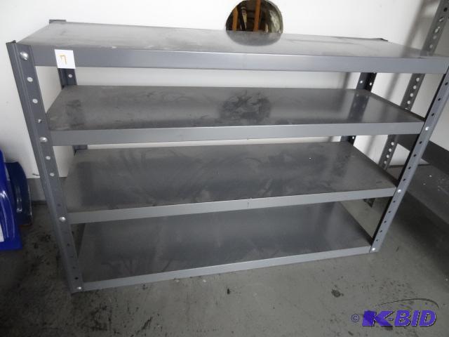 lot 7 image: 36 x 12 x 24 metal shelving unit...