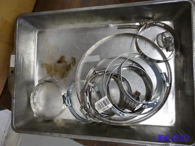 lot 88 image: Bin of Hose Clamps...