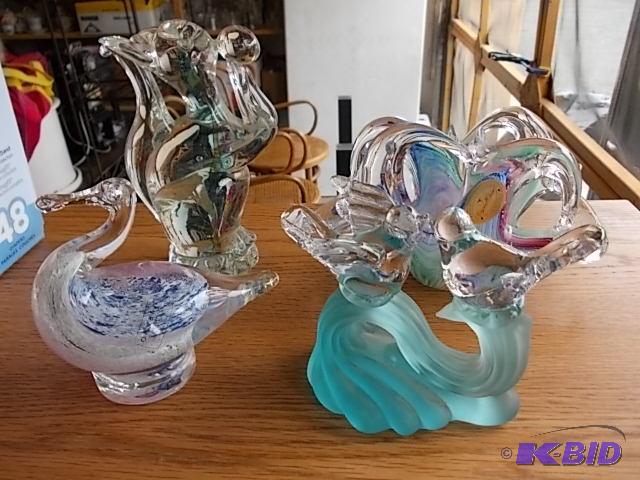 4-Blown Glass Figures...
