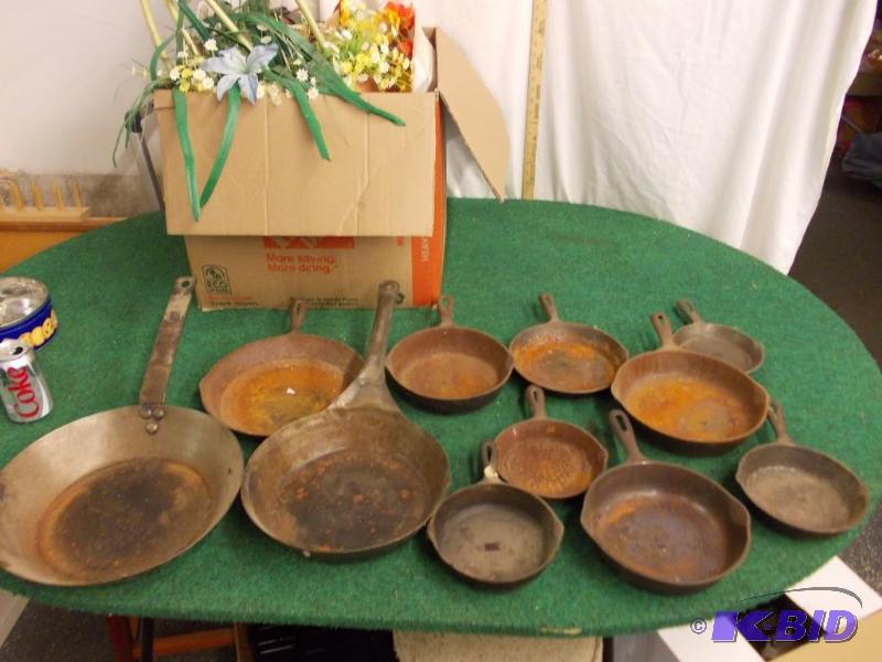 Collection Of Cast Iron &amp Other Skillets...