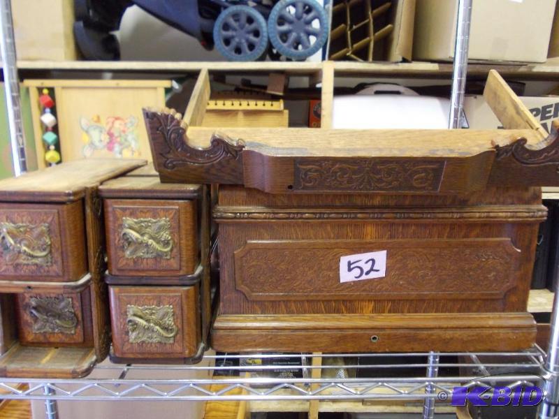Lot Or Ornate Sewing Machine Cabinet Parts &a...