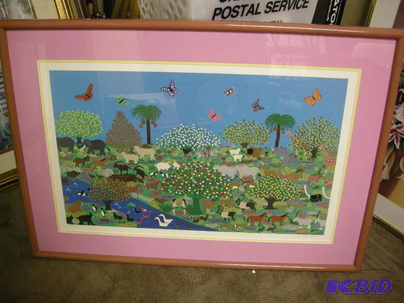 lot 123 image: Garden of Eden-themed print, Signed and Numbered