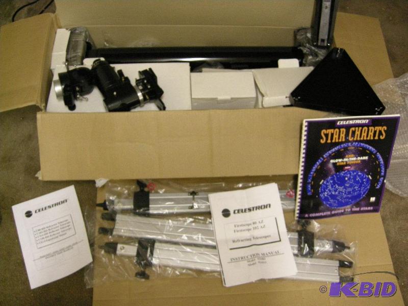 lot 144 image: Celestron Refracting Telescope Firstscope 80AZ  102AZ