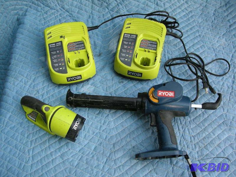 lot 77 image: 2 Ryobi charge center battery chargers PII3 and more