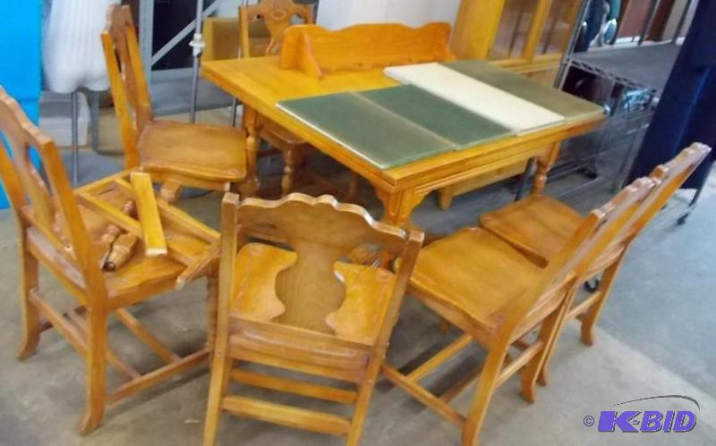 Dining Table, Chairs, and Shelf
