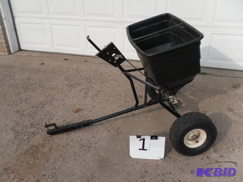 lot 1 image: Agri-Fab&nbspPull Behind Lawn Spreader. Larg...